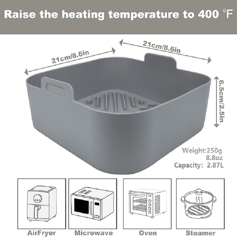 Air Fryer Silicone Pot Liner - Revestimientos de silicona antiadherentes para freidora