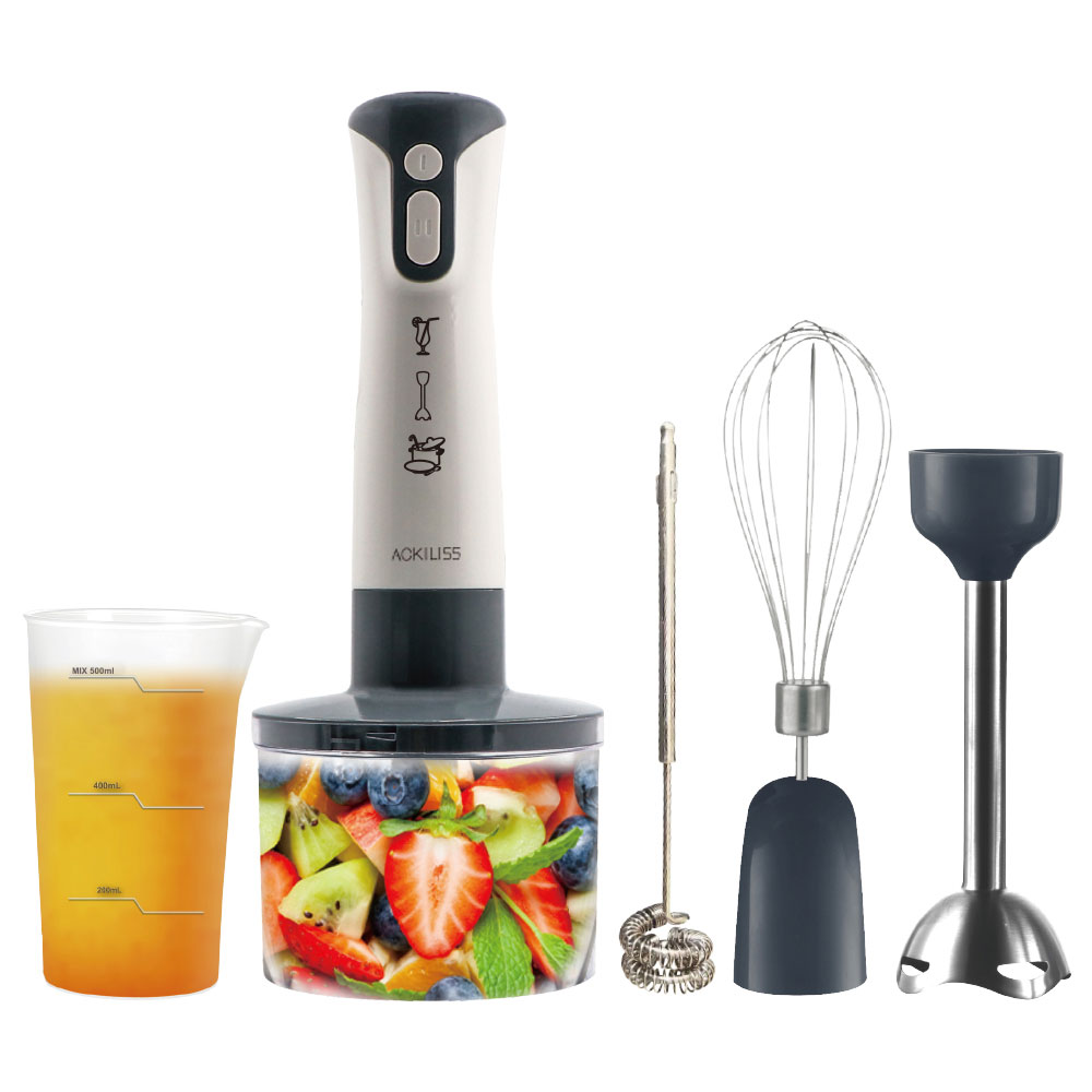 Immersion Hand Blender Set - Mezclador de dos velocidades multiaccesorios, licuadora