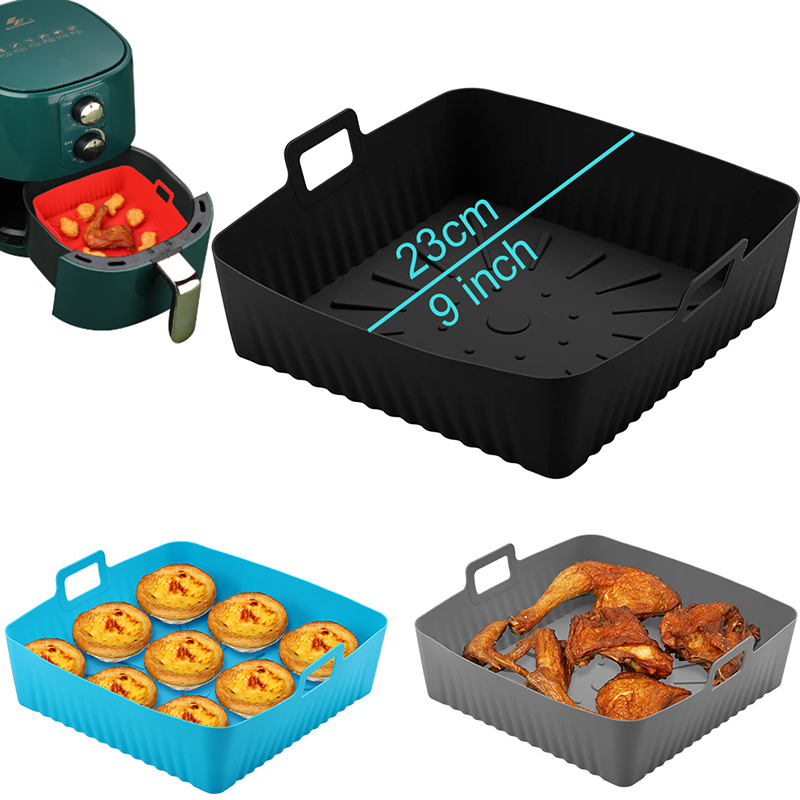 Air Fryer Silicone Pot Liner - Cesta grande de silicona para freidora