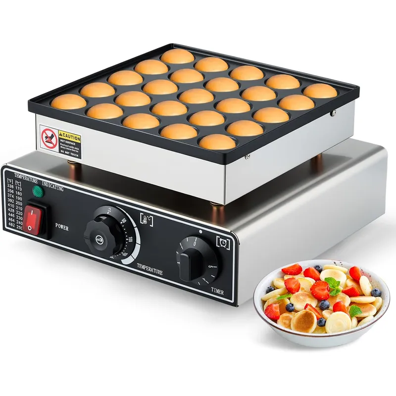 Mini Waffle Maker Machine - Mini Máquina para Hacer Panqueques Comercial,