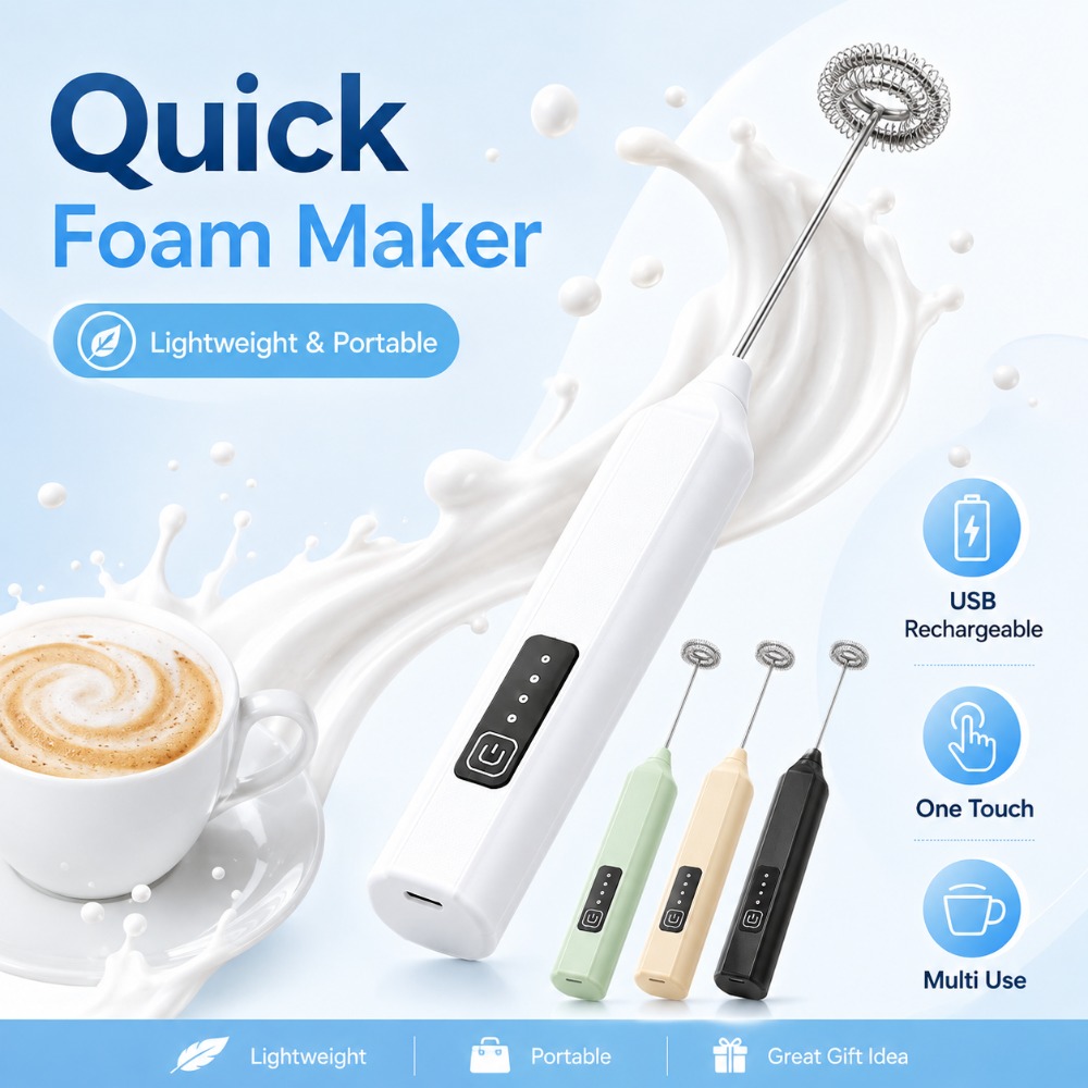 Electric Milk Frother Handheld - Espumador de Leche y Batidor de
