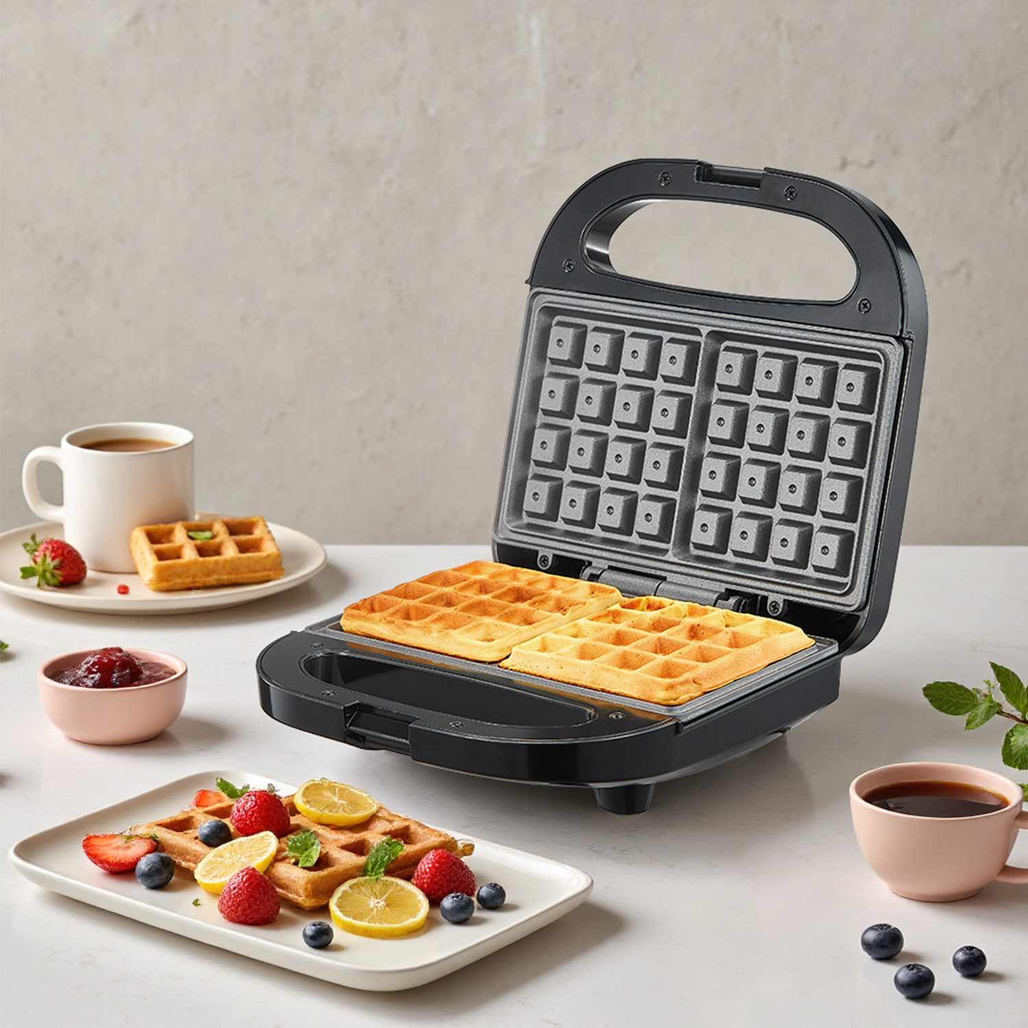Mini Waffle Maker Machine - Máquina para hacer gofres belgas de