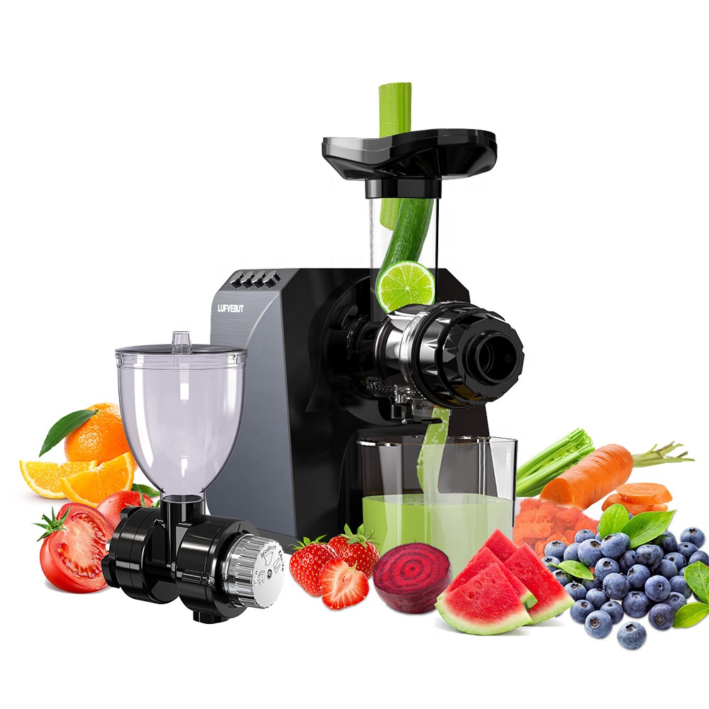 Electric Slow Juicer Cold Press - Exprimidor Lento Eléctrico Multifuncional Comercial de