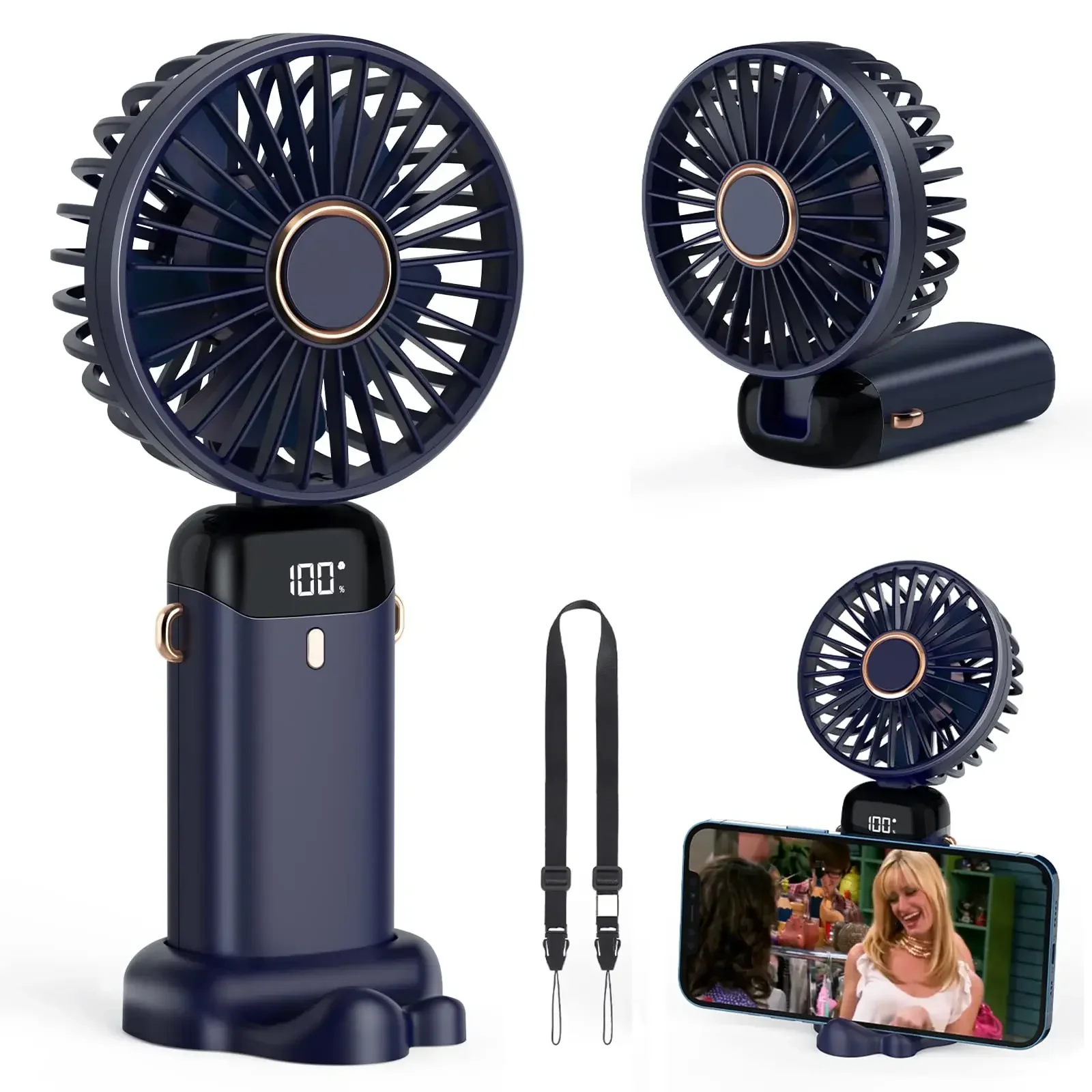 Portable Blender Usb Rechargeable - Mini ventilador de mano de 5000mAh,