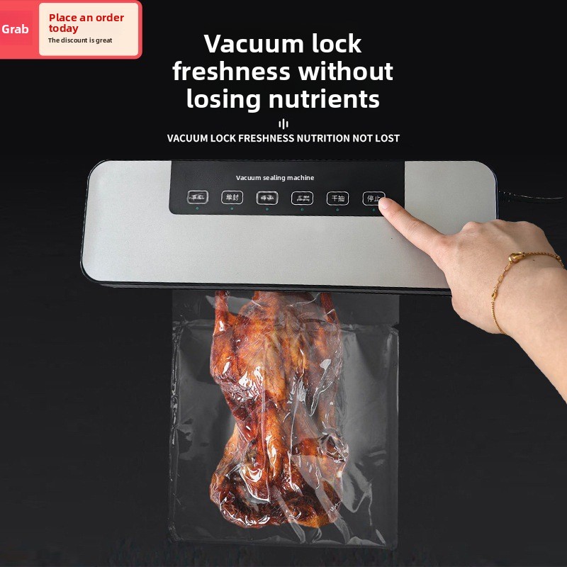 Food Vacuum Sealer Machine - Sellado al vacío, compresor, envasado de
