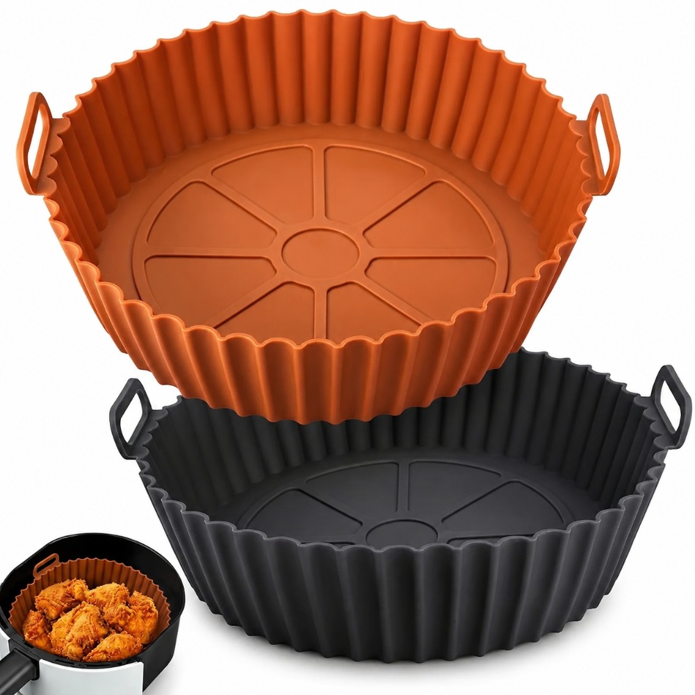 Air Fryer Silicone Pot Liner - Cesta de silicona reutilizable para freidora