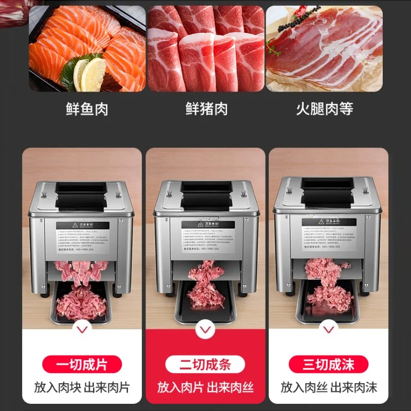 Automatic Meat Slicer Home - Máquina Cortadora de Carne Eléctrica, Picadora