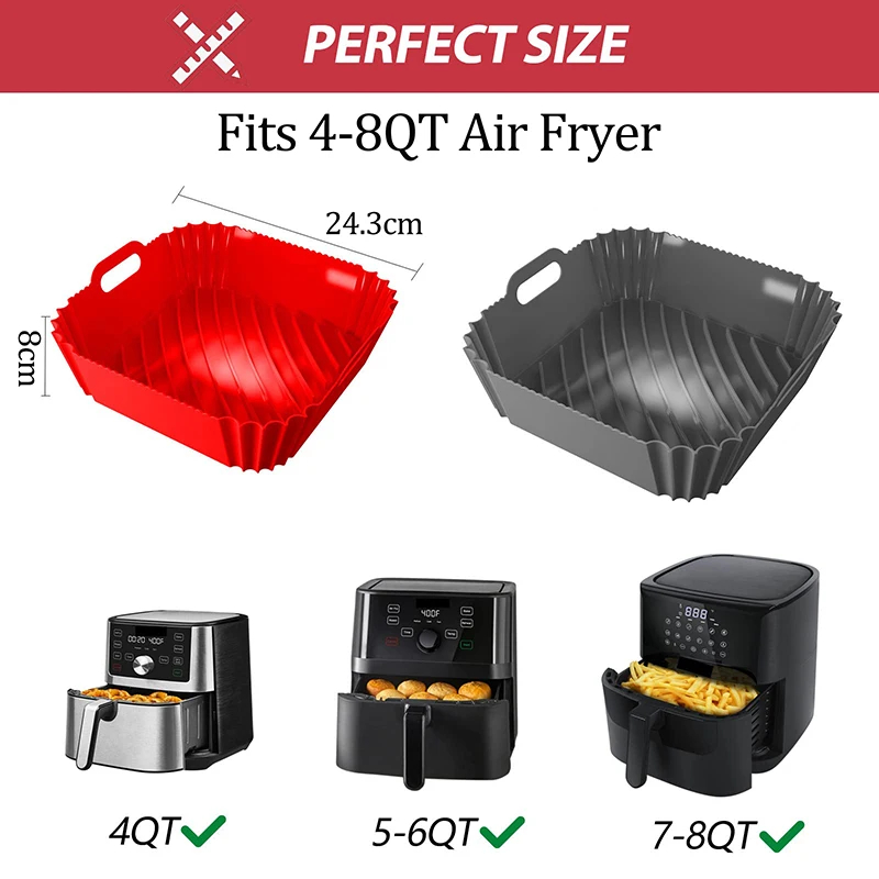 Freidora de aire grande, bande - Air Fryer Silicone Pot Liner reseña y precio