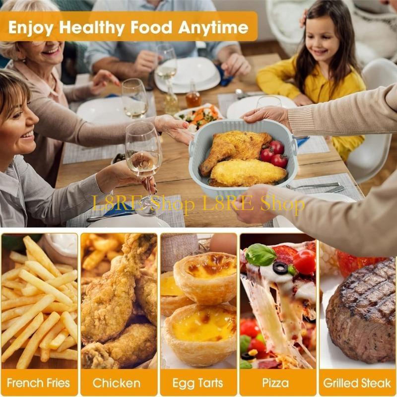 L8re paquete 2 revestimientos  - Air Fryer Silicone Pot Liner reseña y precio