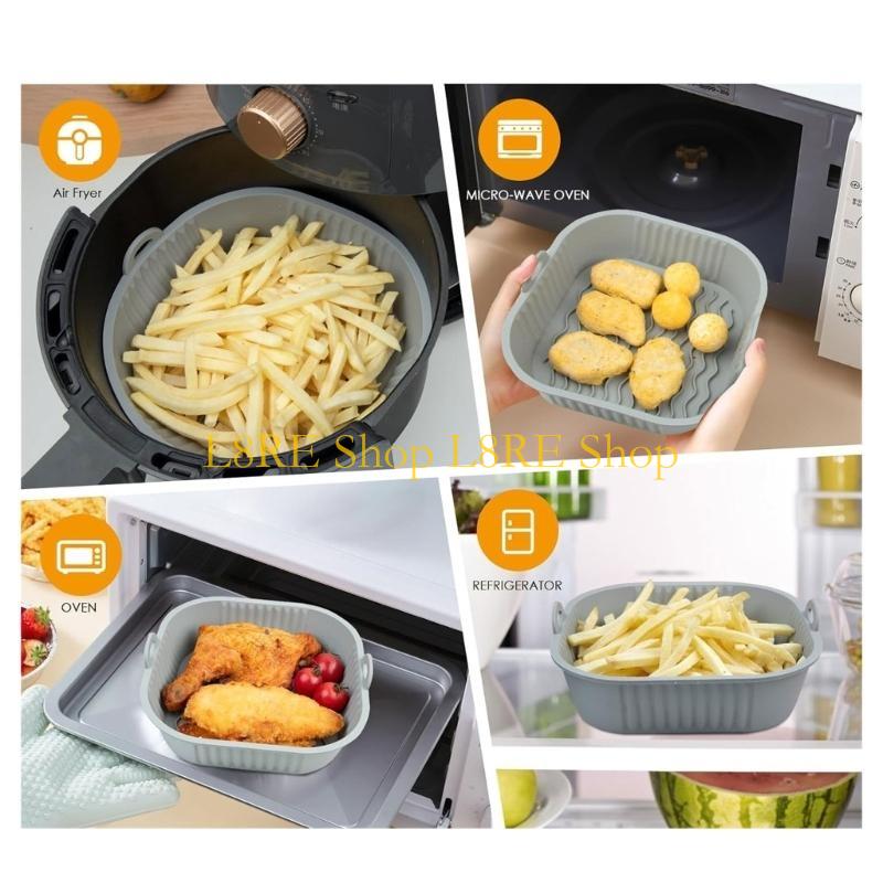 L8re paquete 2 revestimientos  - Air Fryer Silicone Pot Liner reseña y precio