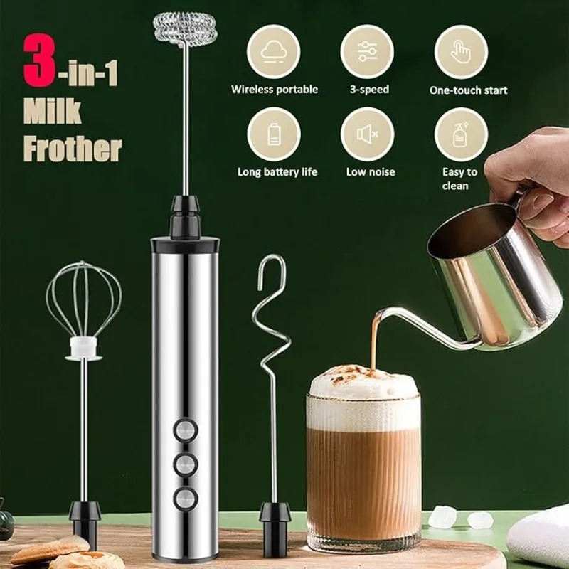 Batidora de Leche Eléctrica de - Electric Milk Frother Handheld reseña y precio