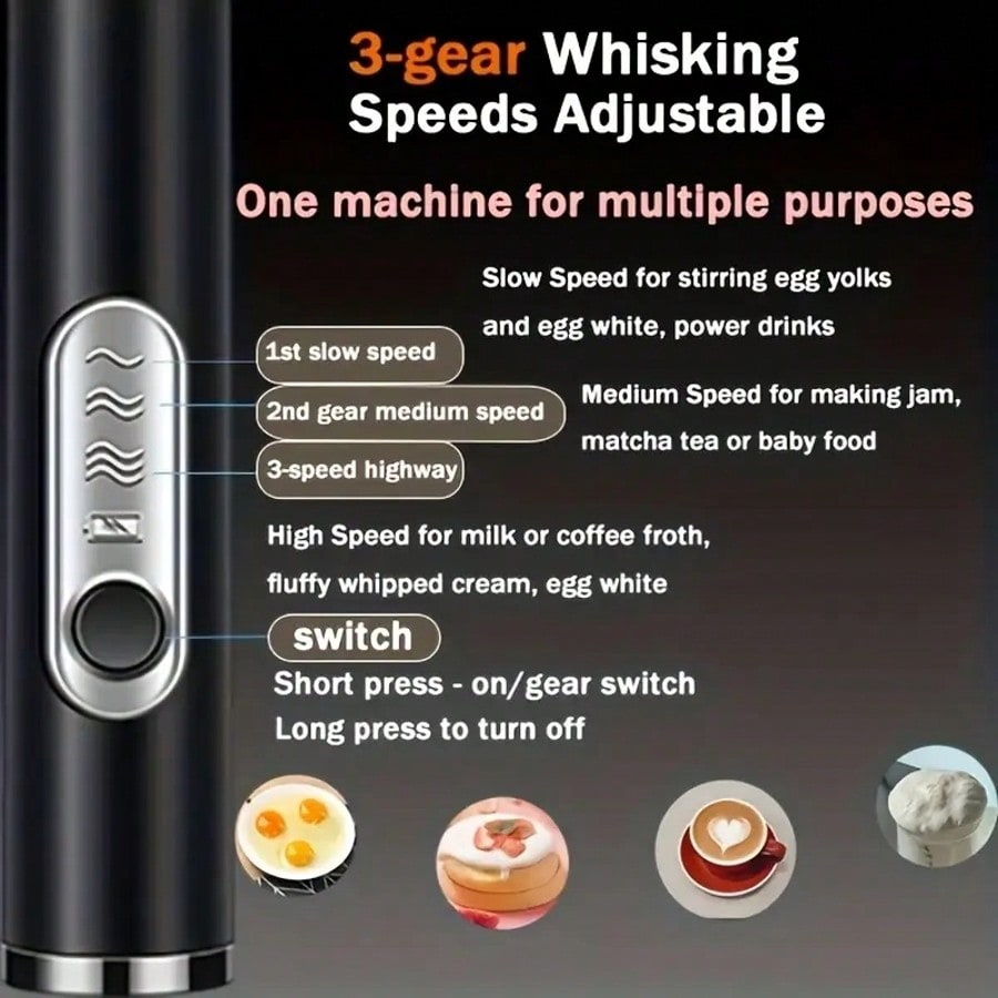 Batidora eléctrica de mano, ba - Electric Milk Frother Handheld reseña y precio