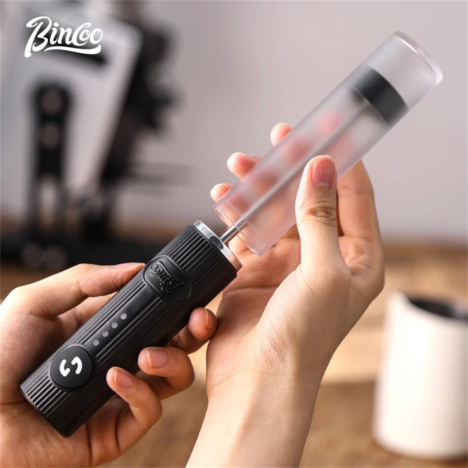 Bincoo nuevo Espumador de lech - Electric Milk Frother Handheld reseña y precio