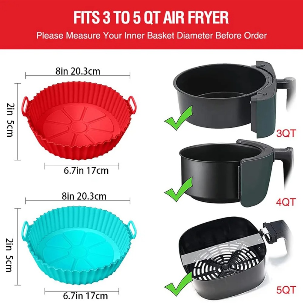 Cesta de silicona reutilizable - Air Fryer Silicone Pot Liner reseña y precio