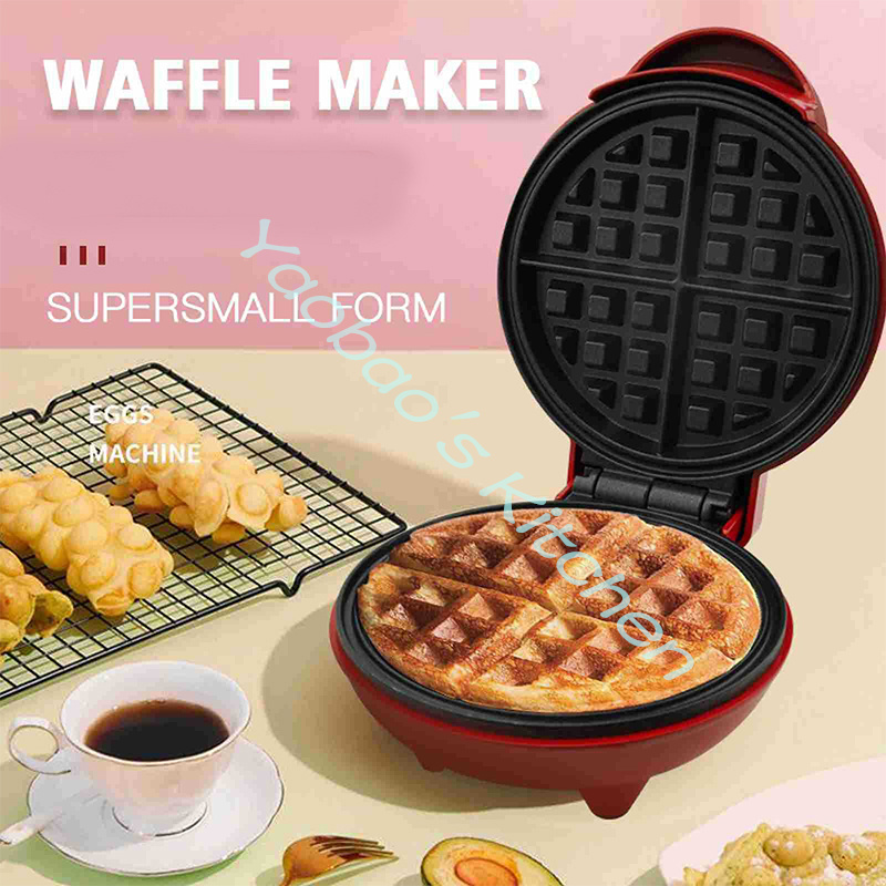 Mini máquina eléctrica portáti - Mini Waffle Maker Machine reseña y precio