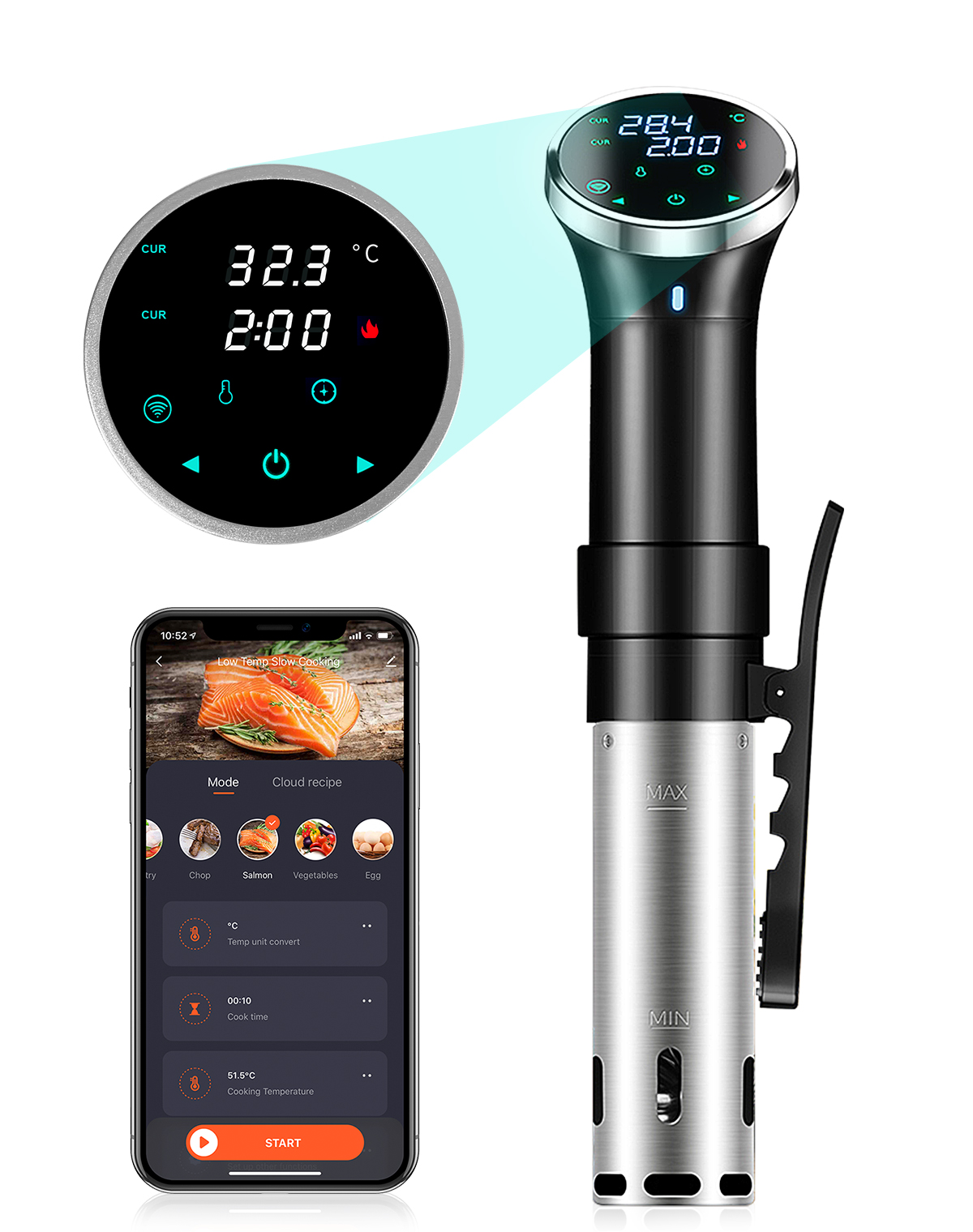 Cocedor Sous Vide de 1100W, Ci - Digital Sous Vide Precision Cooker reseña y precio