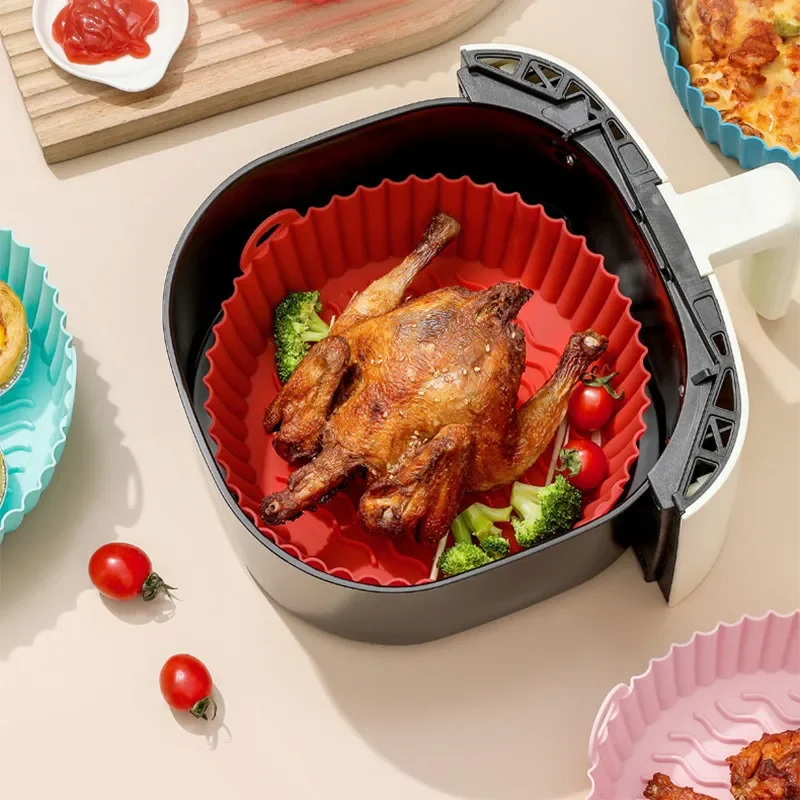 Papel de hornear para freidora - Air Fryer Silicone Pot Liner reseña y precio