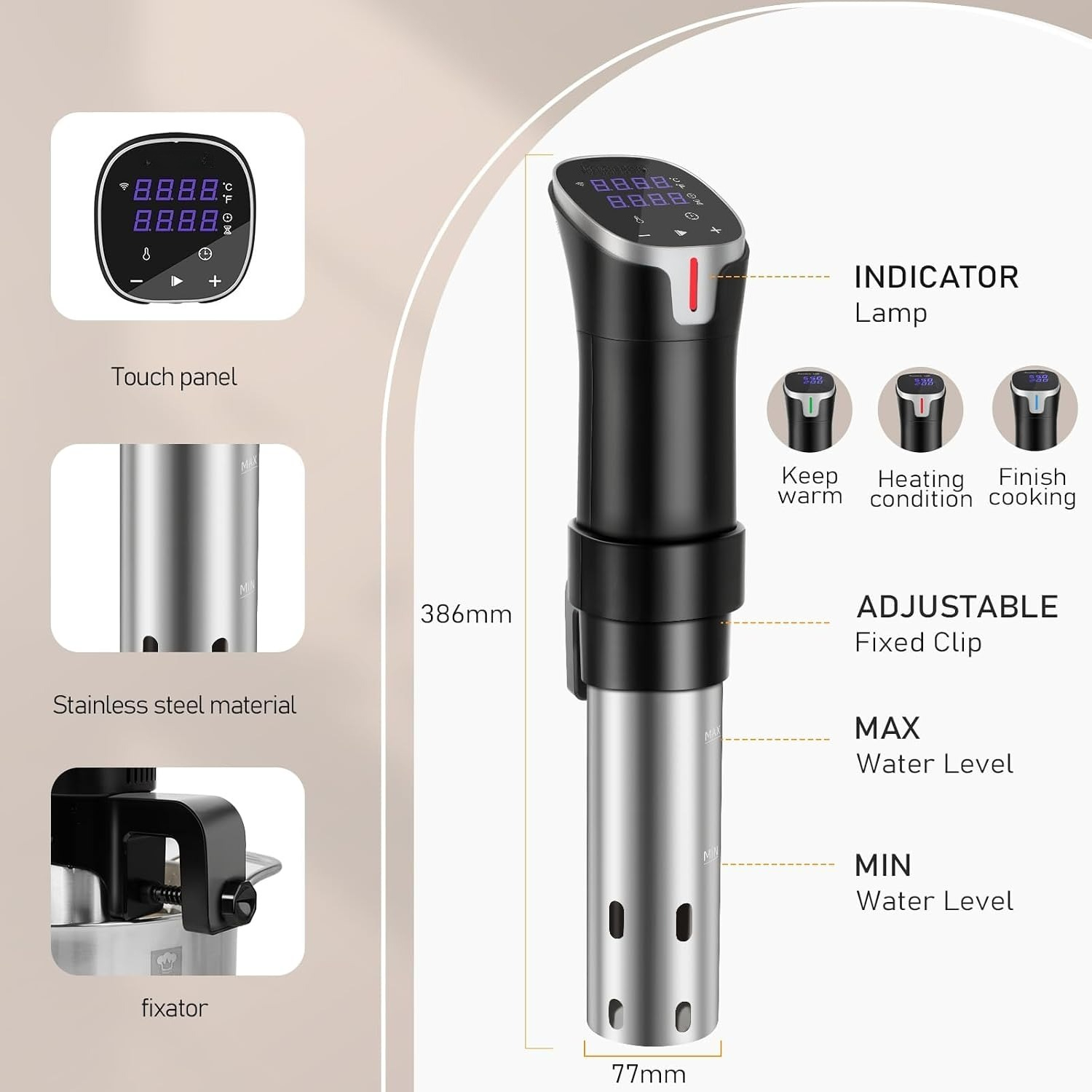 Olla de Cocción Sous Vide de P - Digital Sous Vide Precision Cooker reseña y precio